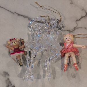 Set Of 4 Ballerina Ornaments